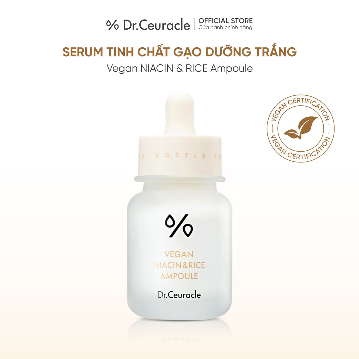 Tinh chất gạo dưỡng trắng Vegan NIACIN & RICE Ampoule 30ml